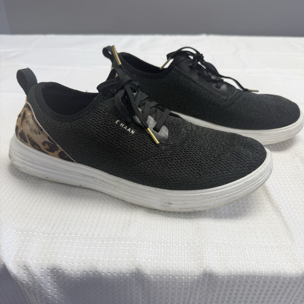 Cole Haan Womens 11B Grandsport Journey Leopard Lace Up‎ Sneakers Shoes